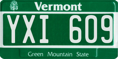 VT license plate YXI609