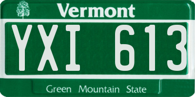 VT license plate YXI613