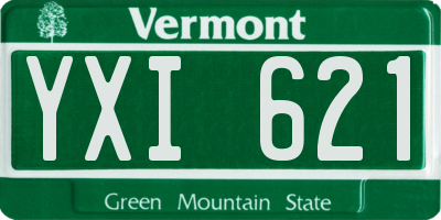 VT license plate YXI621