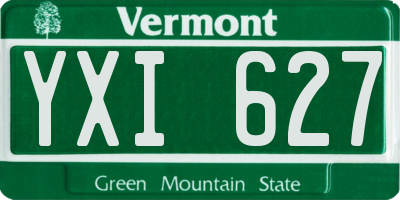 VT license plate YXI627