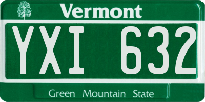 VT license plate YXI632