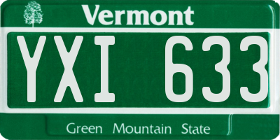 VT license plate YXI633