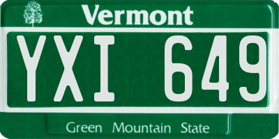 VT license plate YXI649