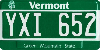VT license plate YXI652
