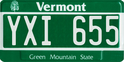 VT license plate YXI655