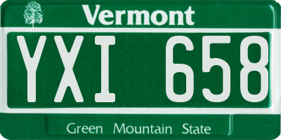 VT license plate YXI658