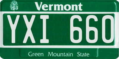 VT license plate YXI660
