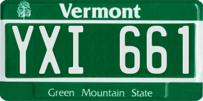 VT license plate YXI661