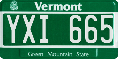 VT license plate YXI665