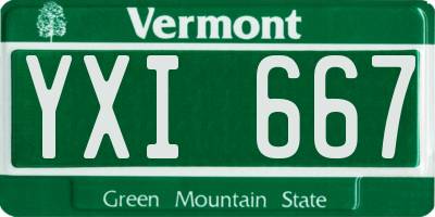 VT license plate YXI667