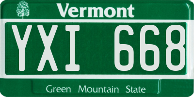 VT license plate YXI668
