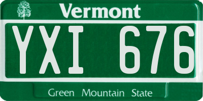 VT license plate YXI676