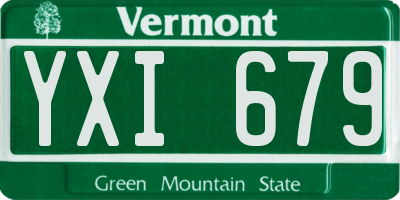 VT license plate YXI679