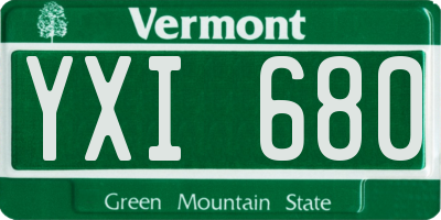 VT license plate YXI680