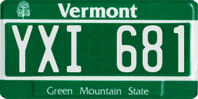 VT license plate YXI681