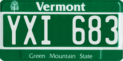 VT license plate YXI683