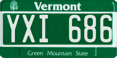 VT license plate YXI686