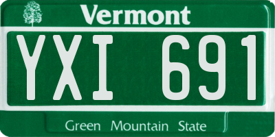VT license plate YXI691