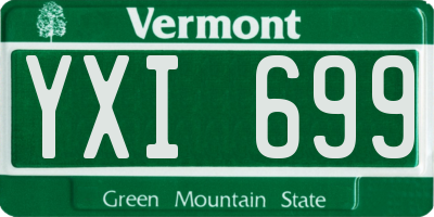 VT license plate YXI699