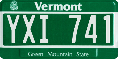 VT license plate YXI741
