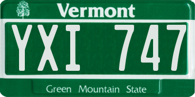 VT license plate YXI747