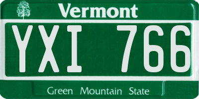 VT license plate YXI766