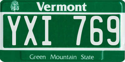 VT license plate YXI769