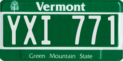 VT license plate YXI771