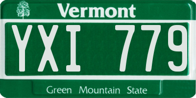 VT license plate YXI779