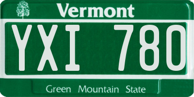 VT license plate YXI780