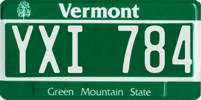 VT license plate YXI784