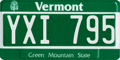 VT license plate YXI795
