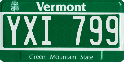 VT license plate YXI799