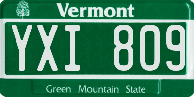 VT license plate YXI809