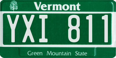 VT license plate YXI811