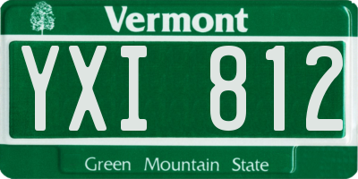 VT license plate YXI812