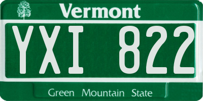 VT license plate YXI822