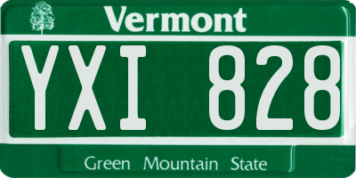 VT license plate YXI828