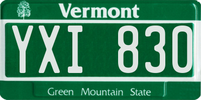 VT license plate YXI830