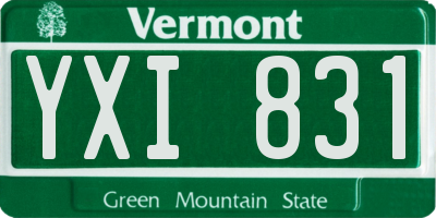 VT license plate YXI831