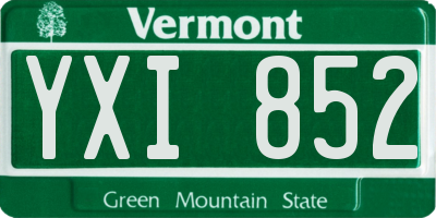 VT license plate YXI852