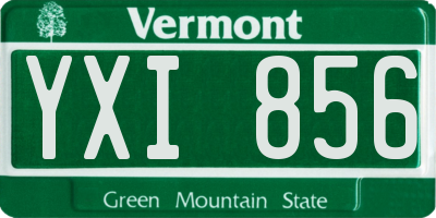 VT license plate YXI856