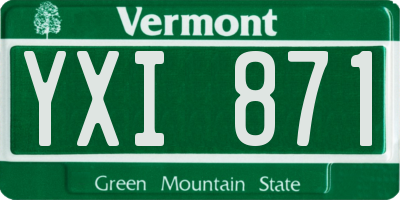 VT license plate YXI871