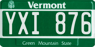 VT license plate YXI876