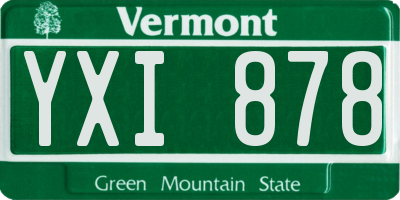 VT license plate YXI878