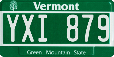 VT license plate YXI879