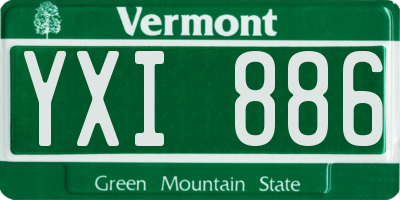 VT license plate YXI886