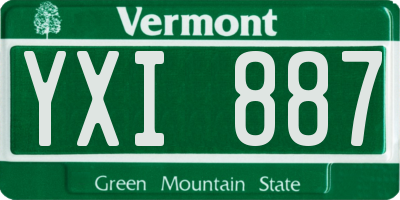 VT license plate YXI887