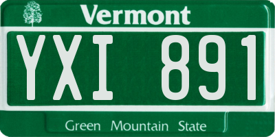 VT license plate YXI891