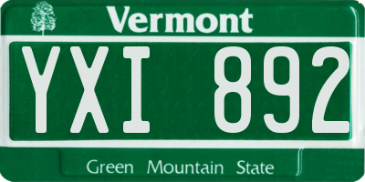 VT license plate YXI892
